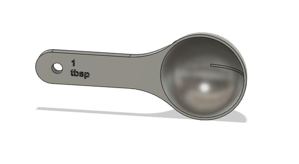 cucharada Cocinando utensilios herramientas huellas dactilares 3d print model - Mito3D