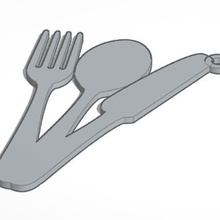 cucharada cuchillo tenedor Moda llave anillo cuchara 3d print model - Mito3D