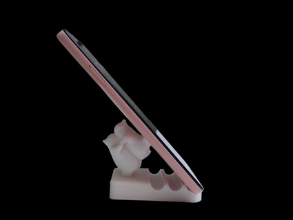 tablet cell phone holder polar bears without soportess bear sweet support cellular free 3d print model - Mito3D