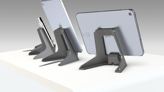 tablet hücre telefon ayakta durmak gadget ana bilgisayar elma ipad iphone Airpod'lar e okuyucu 3d print model - Mito3D