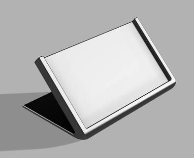 tableta soporte atril 45degrees porta ángulo 45 apoyo 3d print model - Mito3D