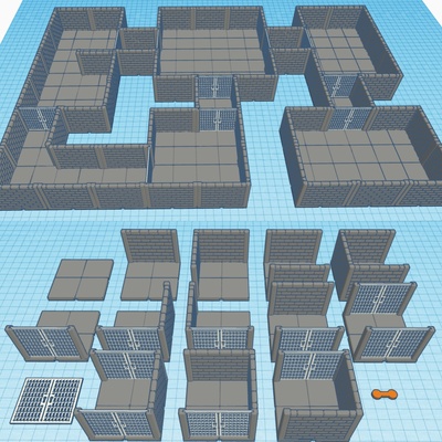 tampo mesa masmorra modular dnd terreno gef desculpe jogos gel adiante 28mm 32mm ruína ruínas conjunto masmorras azulejos 3d print model - Mito3D