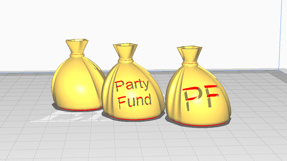 tabletop party fund prop bag dnd moneybag money holder sack gaming ttrpg propt trpg props 3d print model - Mito3D