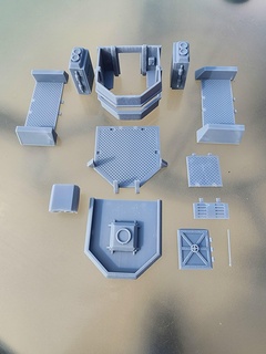 Tischplatte Rollenspiel Bunker Spiel Modell Wargaming Gebäude Terrain modular 3d print model - Mito3D