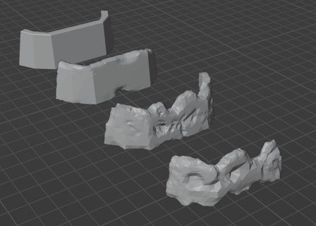 tabletop terrain pack 2 - barrier wargaming low poly game cover partial obstacle fdm fdm-friendly 3d print model - Mito3D