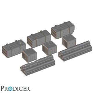 mesa terreno sci fi tubería cajas productor sombrío Puntuación tablero barricadas industrial barreras escombros 3d print model - Mito3D
