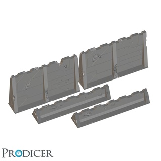 table terrain sci murs barrières producteur jeu rôle sombre But planche barricades industriel mur 3d print model - Mito3D