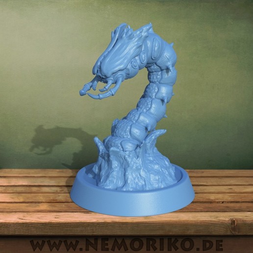 tabletop worm - wurm nemoriko game dnd d&d dungeons dragons 3dprint 3d print 3dprinting printing miniatur figur model sculpt monster creatur design 3D print model - Mito3D