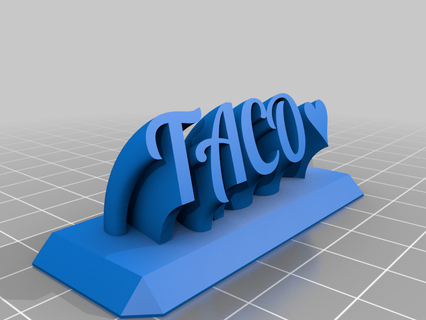 taco customized office home work desk 3d print model - Mito3D