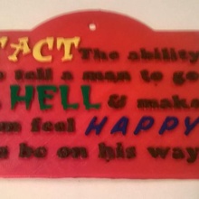 tato definição placa feliz inferno boba engraçado 3d print model - Mito3D