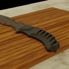 faca tática ferramenta 3d print model - Mito3D