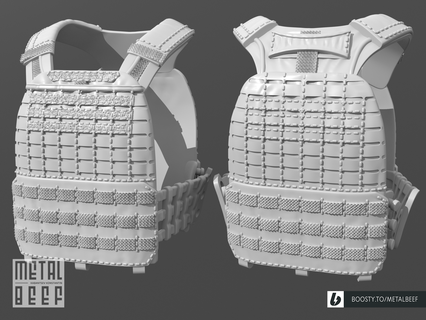 tactical armor vest v1 6 inch action figures Game gi joe hasbro figure props military 3d print model - Mito3D