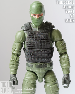 tactical armor vest v1 wide ver 6 inch action figures Game gi joe hasbro valaverse force figure props military 3d print model - Mito3D