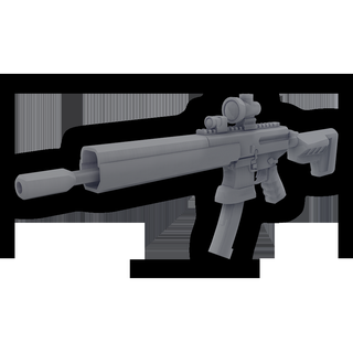 tático assalto rifle 3d print model - Mito3D