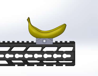 tactique banane airsoft picatinny attachement 3d print model - Mito3D