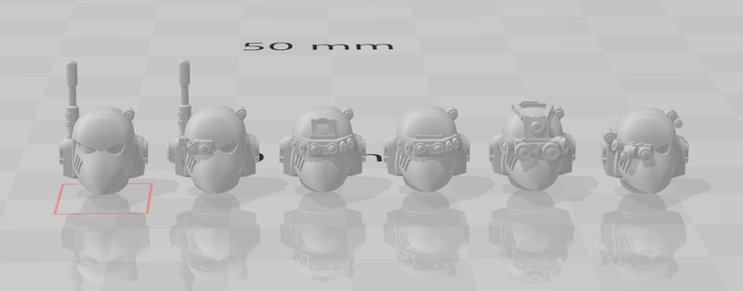 taktik gagalı kafalar oyun Primaris 3d print model - Mito3D