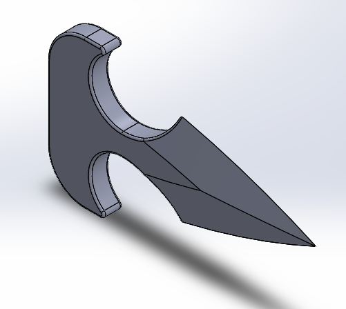 táctico puño cuchillo daga minida defensa personal 3D print model - Mito3D