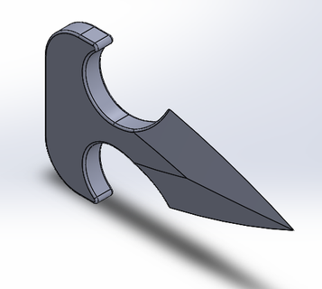 táctico puño cuchillo daga minida defensa personal 3d print model - Mito3D