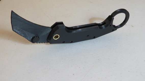 táctico plegable Karambit cuchillo airsoft arma aleta frio entrenador formación 3d print model - Mito3D