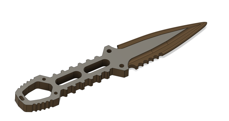 tactical knife game 3d print model - Mito3D