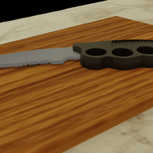 taktik bıçak w Amerikan yumruk kolu aracı 3d print model - Mito3D