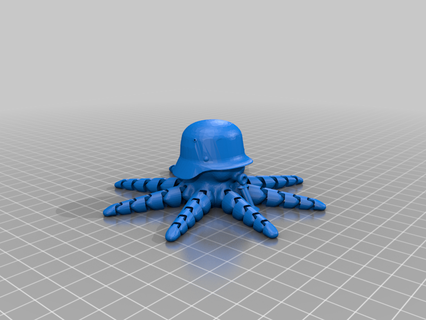 táctico pulpo criaturas mar criatura 3d print model - Mito3D
