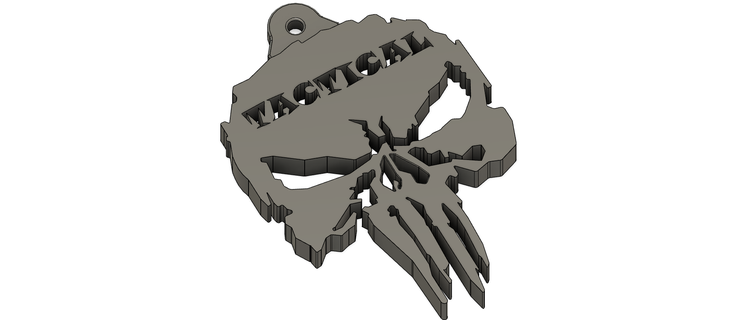 tactical punisher pendant tactisal skull keys jewelry project punishers tacticool military gadget 3d print model - Mito3D