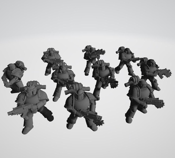 tactical squad 4th legion models 28mm warhammer iron warriors space marines horus heresy tabletop wargaming 3d print model - Mito3D