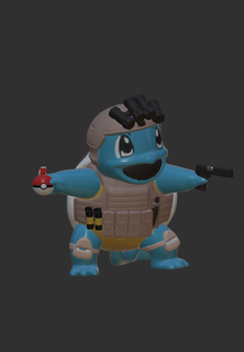 tactical squirtle squirtel military 3d print model - Mito3D
