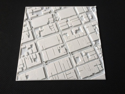 tactile carte Melbourne tram s'arrête bâtiments structures 3d print model - Mito3D