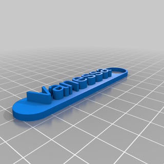 etiket Vanessa özelleştirilmiş anahtarlık 3d print model - Mito3D