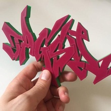 tagy graffitti causeturk 2d parete arte bombardamento calligrafia può credibilità fatcap fatshark elementi graphitti grafite anca hiphop luppolo i disse 3d print model - Mito3D