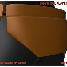 cola armadura dd estruendo djarin mandaloriano plato extremo cantonera 3d print model - Mito3D