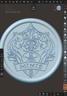 tail two minis Art 40mm base art coin miniature sci-fi painter hobby tabletop gamer 3d print model - Mito3D