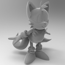 code art modelli personaggio dei videogiochi video giochi gioco di volpe sonic hedgehog sega kitsune fox carino 3d print model - Mito3D