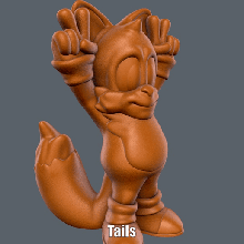 tails easy print support 3d print model - Mito3D