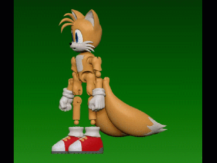 tails fox assemblable Game sonic articulated fanart fan art assembleable articulate 3d print model - Mito3D