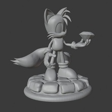 tails sonic game figure statue toy sega 3d print model - Mito3D