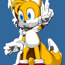 tails victory pose 3d print model - Mito3D