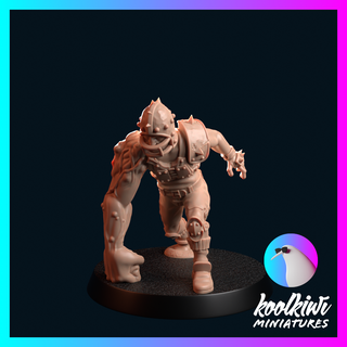 tainted outcasts fantasy football team lineman 9 player bloodbowl tabletop 32mm boardgame mutations chaos renegades 3d print model - Mito3D