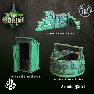 tainted terrain pieces demon fantasy god knight monster rpg wall chapel tabletop wargame patreon dnd scenery plague foundry outhouse crippled cgf 3d print model - Mito3D