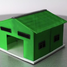 taiwan style metal sheet building architecture 3d print model - Mito3D