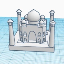 taj mahal architecture miniature scale model 3d printed building gift idea ideas gifts 3d print model - Mito3D