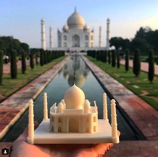 taj mahal Agra Inde architecture bâtiment hindou marbre Asie hindi point repère merveille tajmahal Islam islamique miniworld mausolée 3d print model - Mito3D