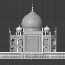 taj mahal altamente detallado arquitectura arcos diseños historia India Delhi 3d impresión alto monumentos edificios estatua 3d print model - Mito3D