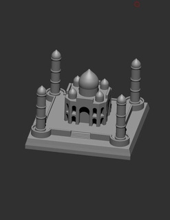 taj mahal Hindistan bina dünya manzaralar Asya mezar Antik 3d print model - Mito3D