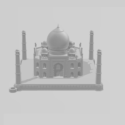 taj mahal anahtarlık 3d model mimari hindistan dönüm noktası kültürel ikon hatıra anıt stl dosya seyahat miras süs sembol minyatür tarihi site babür hediye fikir ev dekor 3d print model - Mito3D