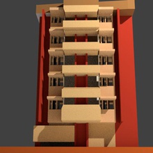uzun boylu bina modeli mimarlık fbx blender animasyon oyun çevre 3d print model - Mito3D