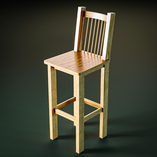 grand chaise goujon jambe soutiens meubles architecture 3d print model - Mito3D