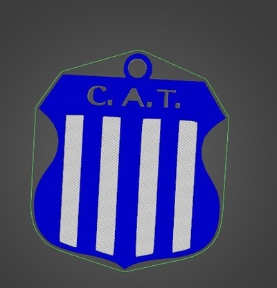 talleres coat of arms key ring workshop shield soccer 3d print model - Mito3D